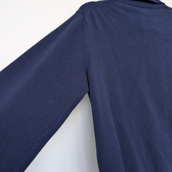 Oleg Cassini Silk Blend Navy Pullover Sweater  Collar Sz M - Picture 12 of 15
